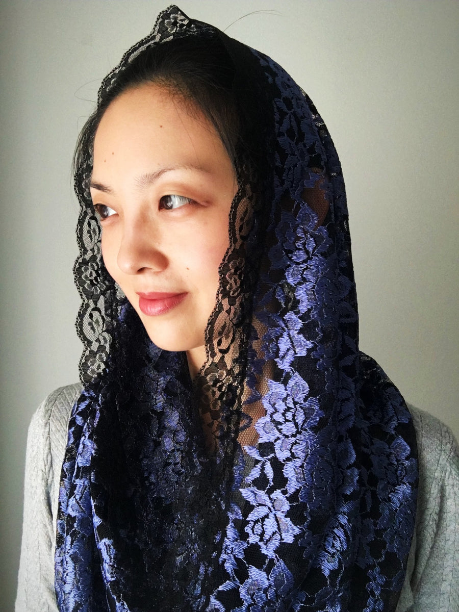 Our Lady's Purity Infinity Chapel Veil (Light Blue) – Filia Dei Veils