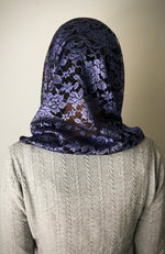 Load image into Gallery viewer, Our Lady of the Immaculate Conception Infinity Chapel Veil (Blue-Purple &amp; Black)
