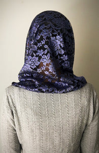 Our Lady of the Immaculate Conception Infinity Chapel Veil (Blue-Purple & Black)