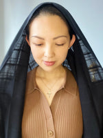 Load image into Gallery viewer, Pope Leo XIV Cotton Wrap Veil (Black)
