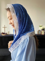 Load image into Gallery viewer, &quot;Shelter of the Homeless&quot; D Mantilla &amp; Infinity Veil (Royal Blue)
