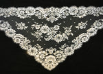 Load image into Gallery viewer, St. Bernadette Traditional French Mantilla (White &amp; Black)
