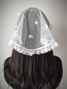 St. Therese of Lisieux Princess Style Chapel Veil (White)